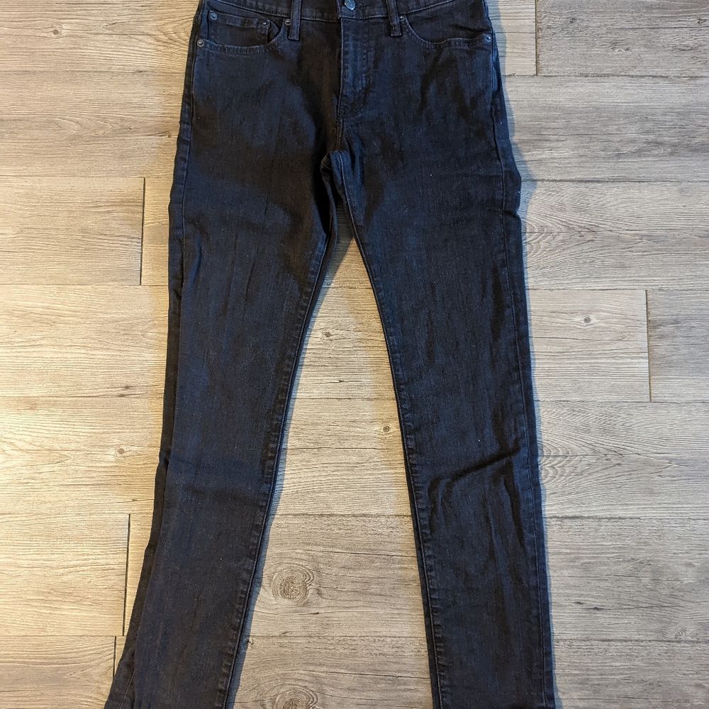 J Crew Black Slim Flex Jeans Size 30x32